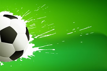 Footbal; or soccer green background with text space Free Vector