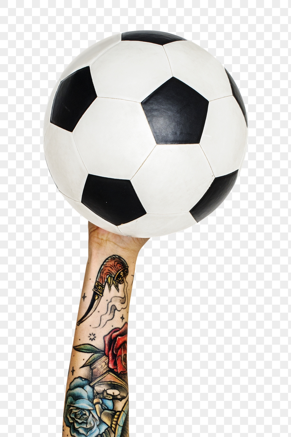 Football ball png in tattooed | Free PNG - rawpixel