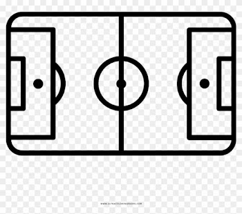 Football Field Coloring Page - Soccer Field Vector