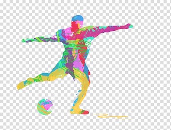 Football Geometric shape, Colorful football transparent background PNG clipart