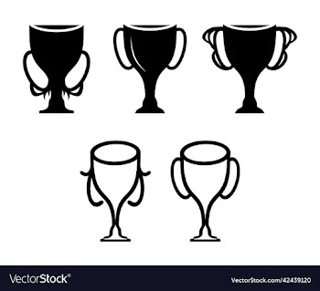football golden trophy icon set