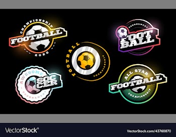 football logo set modern professional typography