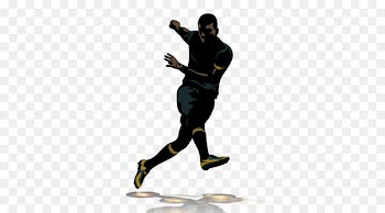 Football player - Black football vector character 