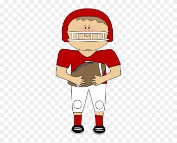 Football Player Clip Art - Playing American Football Clipart