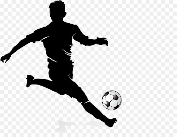Football player Dribbling - Football player silhouette 