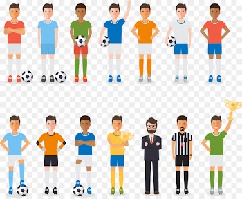 Football player Football team Association football referee - Vector football team creative people 
