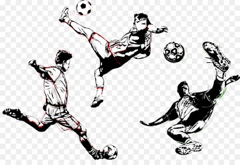 Football player Illustration - Vector man playing soccer 