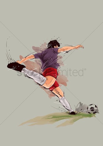 Football player in action