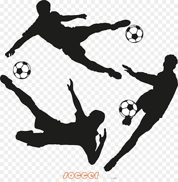 Football player Logo - 3 Football Players Silhouette 