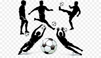 Football player Silhouette Dribbling - Football player silhouette 