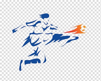 Football player Sport, Blue football player HD buckle material transparent background PNG clipart