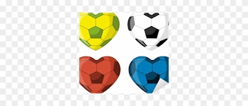 Football Soccer Ball In Shape Of Heart Sticker • Pixers® - Football