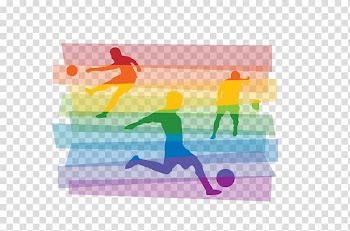 Football Sport, Rainbow Colors Football transparent background PNG clipart