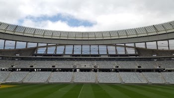 football stadium under cloudy sky