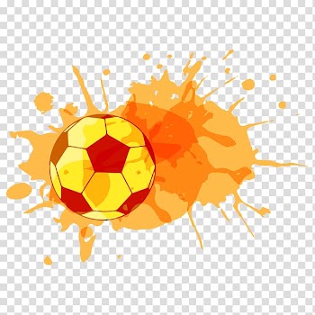 Football Watercolor painting, Football splash transparent background PNG clipart