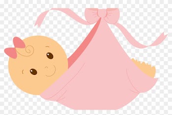 Footprint Clipart Baby Pacifier - Baby Girl Shower Clip Art