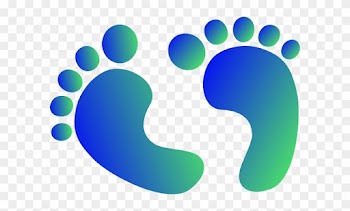 Footprint Clipart Green Baby - Baby Shower Png