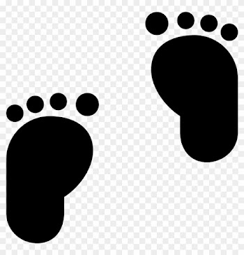 Footprint Clipart Icon - Baby Footprint Icon