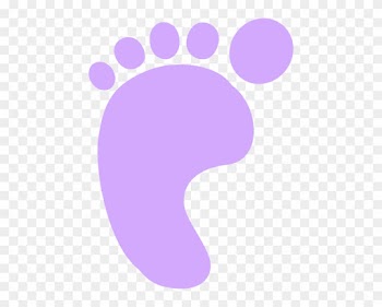 Footprint Clipart Purple - Life Cycle Key Words