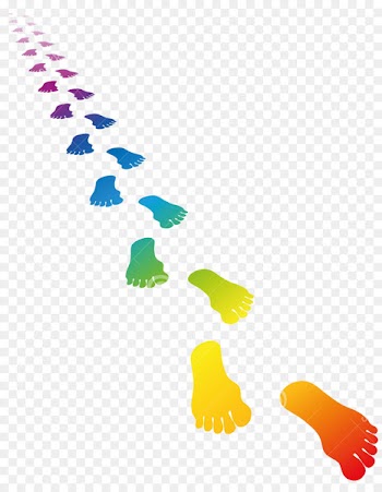 Footprint Color - Colorful footprints 