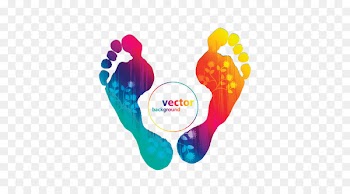 Footprint - Colorful footprints Creative 