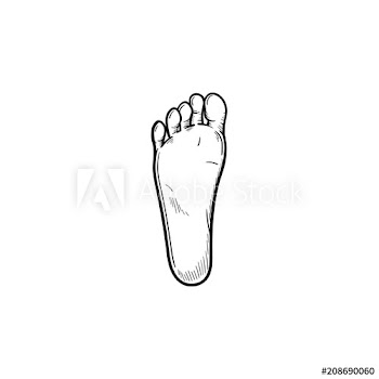 Footprint hand drawn outline doodle icon