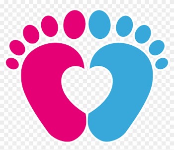 Footprint Infant Clip Art - Baby Feet Heart Svg