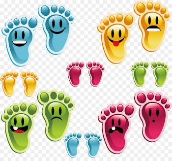 Footprint Royalty-free Clip art - Color Footprints vector material 
