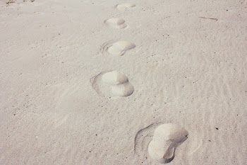 Footsteps in the sand