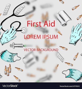 For the world first aid day medical background vector image
