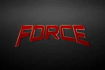 Force text in red superhero typography… | Free stock illustration | High Resolution graphic
