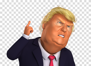 Forehead Microphone Caricature Trump States Donald United