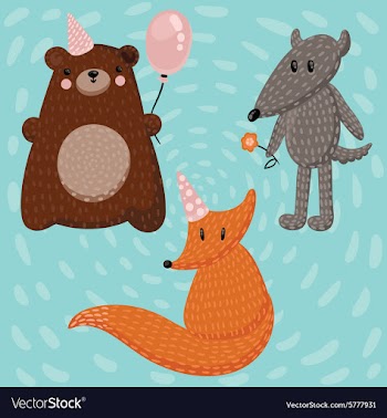 Forest animals vector image