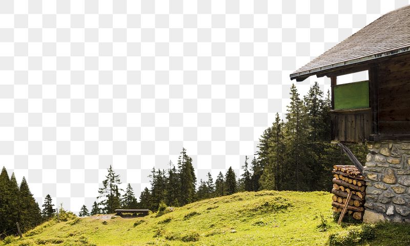 Forest cabin png border, nature | Free PNG - rawpixel