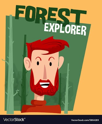 Forest explorer cartoon vector image