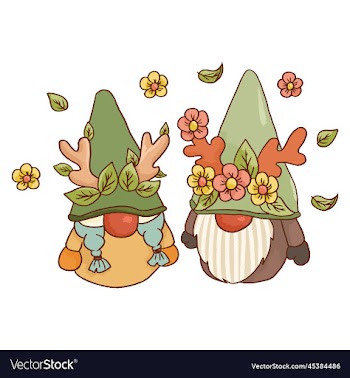forest gnome tree elves cute cartoon d
