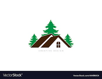 forest house wood branding logo design