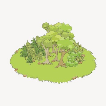 Forest island drawing, cartoon illustration | Free PSD - rawpixel