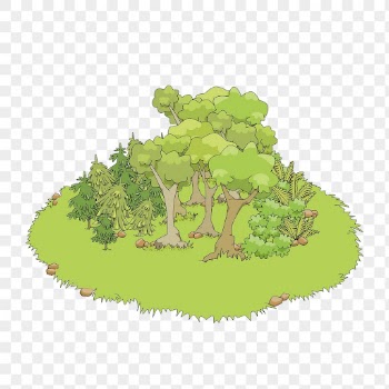 Forest island png sticker, cartoon | Free PNG - rawpixel