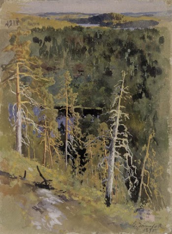Forest landscape, 1895, Eero Järnefelt | Free Photo - rawpixel