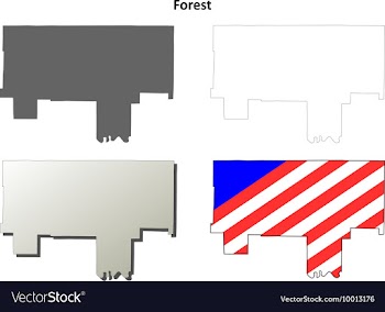 Forest Map Icon Set vector image