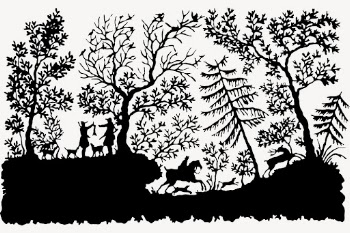 Forest silhouette background, nature illustration | Free PSD - rawpixel