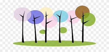 Forest, Trees, Nature, Plants, Abstract - Colorful Tree Clipart