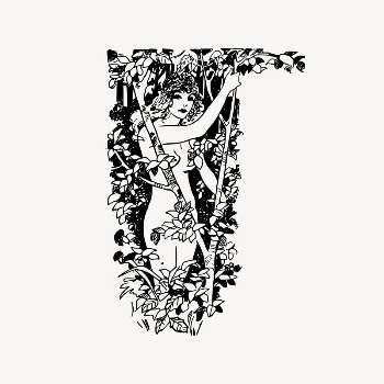 Forest woman clipart, vintage illustration | Free Vector Illustration - rawpixel