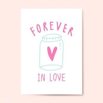 Forever in love card vector | Free stock vector - 519749