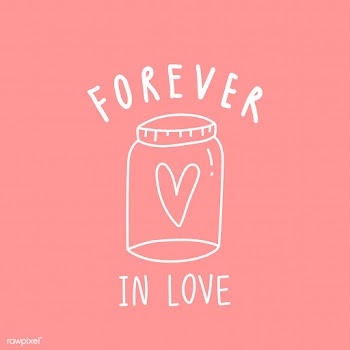 Forever in love typography vector | Free stock vector - 519757