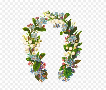 Forget Me Not And Lillie In The Valley Flower Frame - Lily Border Png