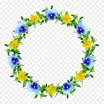 Forgetmenot - Frames - Blue And Yellow Flowers Border