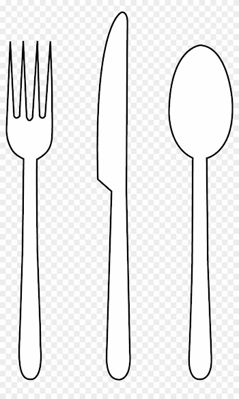 Fork Knife Silverware Clip Art Free Vector In Open - White Knife And Fork