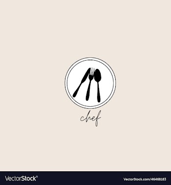 fork knife spoon and plate icon logo